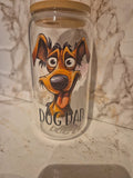 Dog Dad glass tumbler