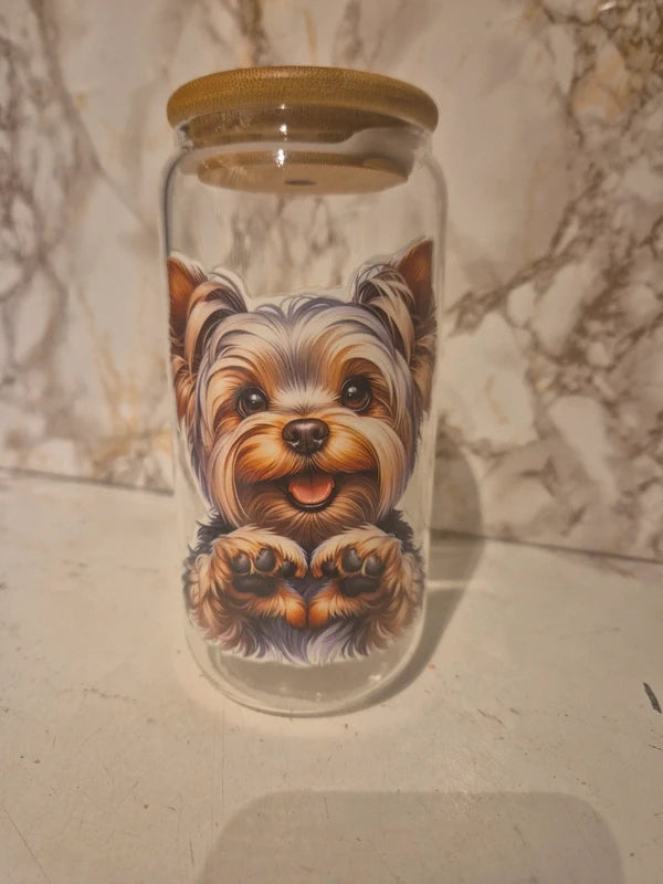 Yorkie Glass tumbler